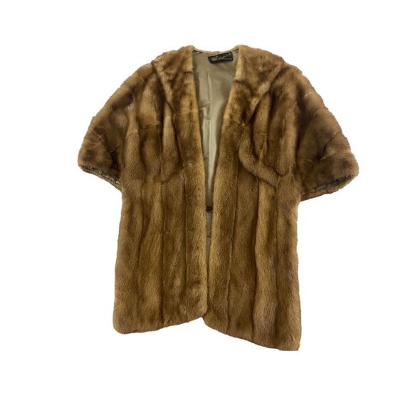 Thelanadian Fur Shop Jackets & Blazers - Vintage Thelanadian Fur Shop Worchester Mass Mink Fur Wrap - Medium